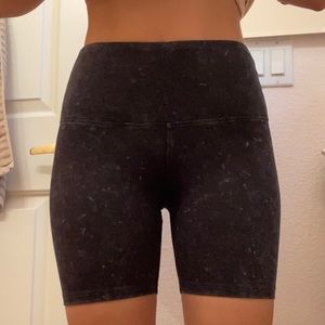 Victoria Secret PINK Black AcidWashed Biker Shorts